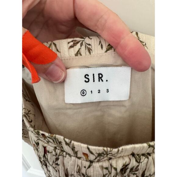 SIR The Label Alba Smocked Bow Tie Sleeve Mini Dress XS - Picture 5 of 5